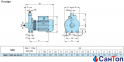 Центробежный насос для воды Calpeda NMM 10/SE (1.5 кВт, напор max 23.5 м) моноблочный, однофазный с резьбовыми раструбами 2