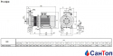 Центробежный насос для воды Calpeda NMS 100/200C (30 кВт, напор max 45 м) моноблочный с фланцевыми раструбами 1