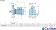 Центробежный насос для воды Calpeda NM 25/160A/A (1.5 кВт, напор max 36.5 м) моноблочный с резьбовыми раструбами 0