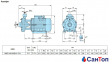 Центробежный насос для воды Calpeda NMD 40/180B/A (7.5 кВт, напор max 87 м) моноблочный с резьбовыми раструбами 0
