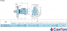 Центробежный насос для воды Calpeda NM 40/20C/B (4 кВт, напор max 41.5 м) моноблочный с фланцевыми раструбами 2