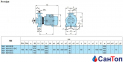 Центробежный насос для воды Calpeda NM 80/16B/C (15 кВт, напор max 34.8 м) моноблочный с фланцевыми раструбами 4
