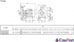 Центробежный насос для воды Calpeda B-NM 4025/B/C (11 кВт, напор max 69.5 м) моноблочный с фланцевыми раструбами (корпус из бронзы) 0