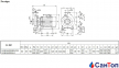 Центробежный насос для воды Calpeda B-NM 65/200A/A (22 кВт, напор max 56.5 м) моноблочный с фланцевыми раструбами (корпус из бронзы) 3