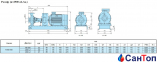 Центробежный консольный насос Calpeda N 65-250C/A (22 кВт, напор max 64 м) с осевым всасыванием 3