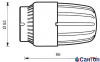 Термостатична головка Herz Hercules з вбудованим рідинним датчиком, з приєднувальних різьбленням М 28 x 1.5 0