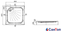 Душовий піддон Armaform PLUS 550 80x80x16 см (квадратний, інтегрована панель) 0