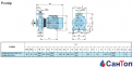 Відцентровий насос для води Calpeda B-NM4 65/16A/C (1.5 кВт, напір max 8.8 м) моноблочний (корпус з бронзи) 0