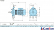 Відцентровий насос для води Calpeda B-NMDM 20/140AE (1.5 кВт, напір max 57.5 м) моноблочний, однофазний з різьбовими розтрубами (корпус з бронзи) 0