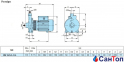 Відцентровий насос для води Calpeda NM 10/A/A (1.1 кВт, напір max 23 м) моноблочний з різьбовими розтрубами 0