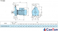 Центробежный насос для воды Calpeda B-NM 25/12A/B (0.75 кВт, напор max 23.5 м) моноблочный с резьбовыми раструбами (корпус из бронзы) 0