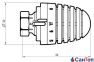 Термостатическая головка Herz-Design H 9230 М 30х1,5  для монтажа на радиаторах со встроенным клапаном 0