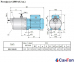 Самовсасывающий насос для воды Calpeda MXH 1604/B (3 кВт, напор max 48 м) моноблочный, горизонтальный, многоступенчатый 0