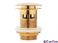 Донный клапан для раковины Newarc золотой, с отвестием для перелива (Ø 75 мм) 1