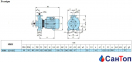 Центробежный насос для воды Calpeda NMM 32/16BE (1.5 кВт, напор max 29.5 м) моноблочный, однофазный с фланцевыми раструбами 1