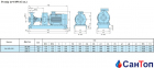 Центробежный консольный насос Calpeda N4 125-315B/A (22 кВт, напор max 31.8 м) с осевым всасыванием 3