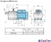 Самовсасывающий насос для воды Calpeda MXH 403/A (0.55 кВт, напор max 33 м) моноблочный, горизонтальный, многоступенчатый 0