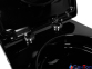 Подвесной унитаз Newarc Modern Rimless черный с сиденьем (550x370x370) 2