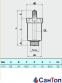 Автоматичний повітровідвідний клапан Tiemme 1/2 ЗР з корпусом ∅ 34 мм 1