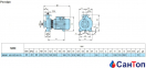 Відцентровий насос для води Calpeda NMM 40/12F/A (1.1 кВт, напір max 14 м) моноблочний, однофазний з фланцевими розтрубами 2