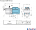 Самовсмоктуючий насос для води Calpeda MXH 802/B (0.75 кВт, напір max 22.5 м) моноблочний, горизонтальний, багатоступінчатий 0