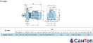 Відцентровий насос для води Calpeda B-NMM 40/12F (1.1 кВт, напір max 14 м) моноблочний, однофазний з фланцевими розтрубами (корпус з бронзи) 0