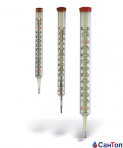 Термометр cпиртовой WATTS F+R804 (200 мм, 0-120 °C) скляний