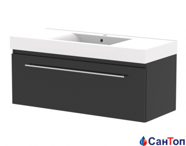 Тумба під умивальник, чорна 120 AQUAFORM DECORA