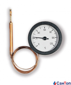 Термометр WATTS TC 50/100 (52 мм, 0-120 °С) дистанционный с капиллярной трубкой 1000 мм