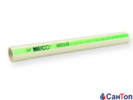 ХПВХ труба NIBCO GL для холодного та гарячого водопостачання 3/4 (3.048 м.)