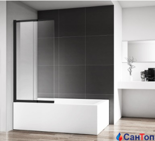 Ширма для ванни Armaform Novum Black (скло: прозоре, профіль: чорний)