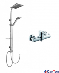 Комплект для ванни Armatura змішувач Bazalt і душова система Gaja