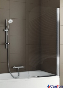 Ширма для ванной AQUAFORM MODERN 1 прозрачное стекло, профиль: хром