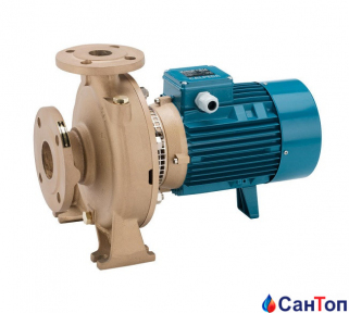 Центробежный насос для воды Calpeda B-NMS 100/200B/A (37 кВт, напор max 54 м) моноблочный с фланцевыми раструбами (корпус из бронзы)