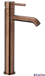 Змішувач для умивальника Armatura Moza Brushed Rose Gold (високий)