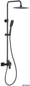 Душова система Armatura Mokait Black зі змішувачем