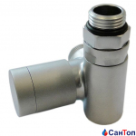 Клапан SCHLOSSER Combi Plus с ручной регулировкой, сатин, форма правая GW M22x1,5 x 16×2