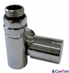 Клапан SCHLOSSER Combi Plus с ручной регулировкой, хромированный, форма левая GW M22x1,5 x GW 1/2