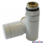 Клапан SCHLOSSER Combi Plus з ручним регулюванням, білий, форма права GW M22x1,5 x GW 1/2