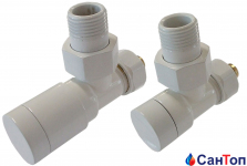 Комплект клапанів SCHLOSSER з ручним регулюванням Форма кутова Білий GW M22x1,5 x 16 × 2