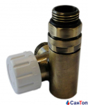 Клапан SCHLOSSER Combi Plus термостатичний, антична латунь, форма права GW M22x1,5 x 16 × 2