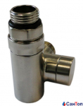 Клапан зворотного потоку SCHLOSSER  Combi Plus, колір сталь, форма ліва GW M22x1,5 x GW 1/2