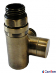 Клапан зворотного потоку SCHLOSSER  Combi Plus, антична латунь, форма ліва GW M22x1,5 x GW 1/2