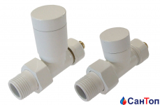 Комплект клапанів SCHLOSSER з ручним регулюванням Форма прохідна Білий GW M22x1,5 x 16 × 2