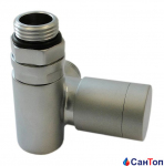 Клапан SCHLOSSER Combi Plus с ручной регулировкой, цвет сатин, форма левая GW M22x1,5 x 16×2