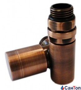 Клапан SCHLOSSER Combi Plus з ручним регулюванням, антична мідь, форма права GW M22x1,5 x 15 × 1