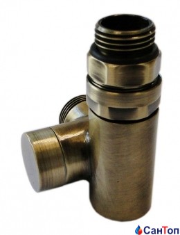 Клапан зворотного потоку SCHLOSSER  Combi Plus, антична латунь, форма права GW M22x1,5 x GW 1/2