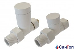 Комплект клапанів SCHLOSSER з ручним регулюванням Форма прохідна Білий GW M22x1,5 x GW 1/2