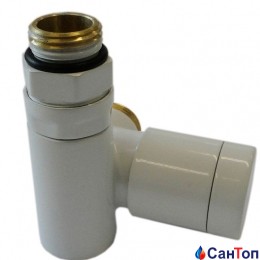 Клапан SCHLOSSER Combi Plus с ручной регулировкой, белый, форма левая GW M22x1,5 x 15×1