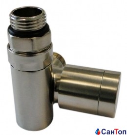 Клапан SCHLOSSER Combi Plus с ручной регулировкой, цвет сталь, форма левая GW M22x1,5 x 15×1